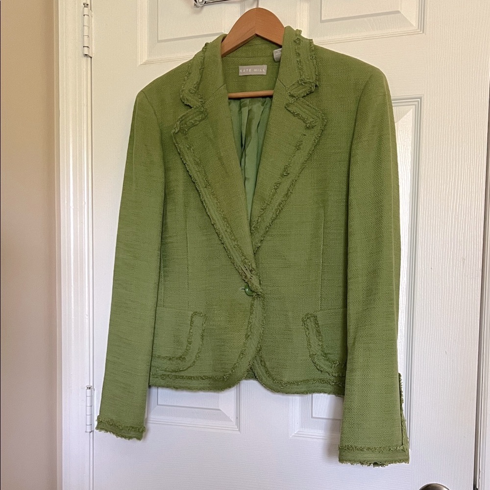 Kate Hill Olive Green Women's Blazer